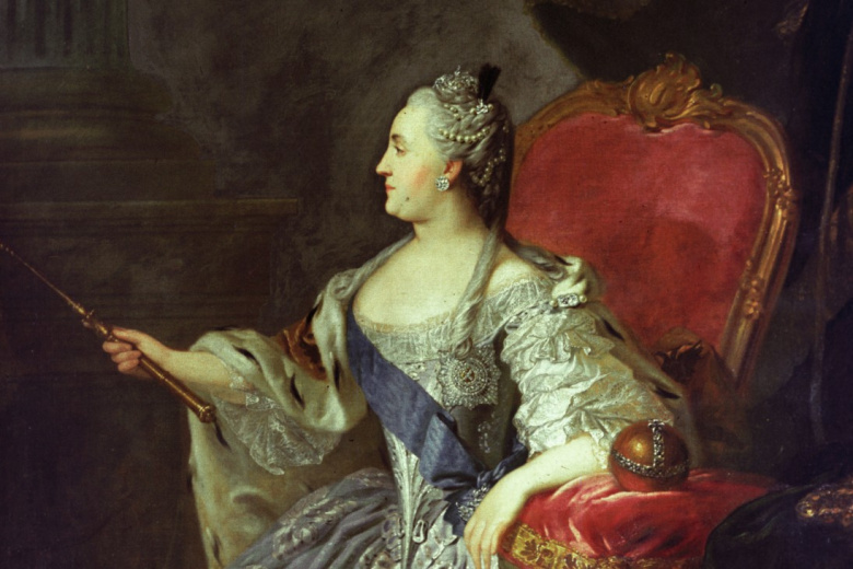 Репродукция картины художника Федора Рокотова «Портрет императрицы Екатерины II»